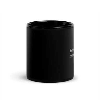 Python Code Terminal Style Black Mug