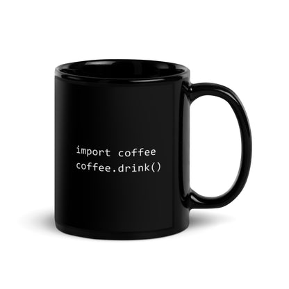 Python Code Terminal Style Black Mug