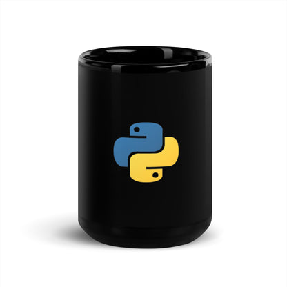 Python Logo Black Mug