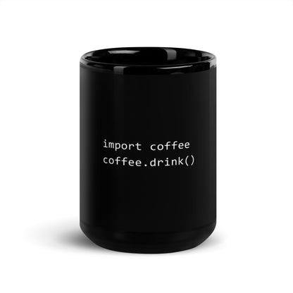 Python Code Terminal Style Black Mug