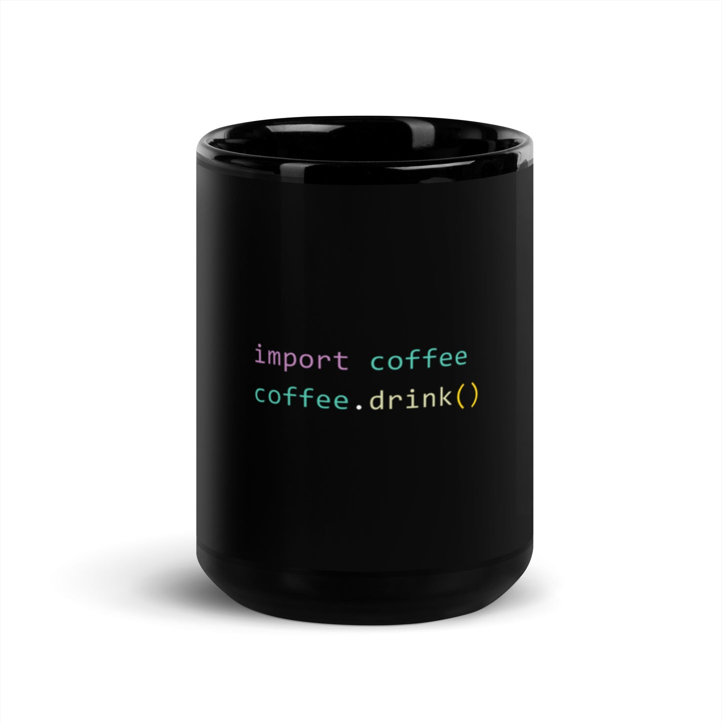 Python Code VS Code Style Black Mug