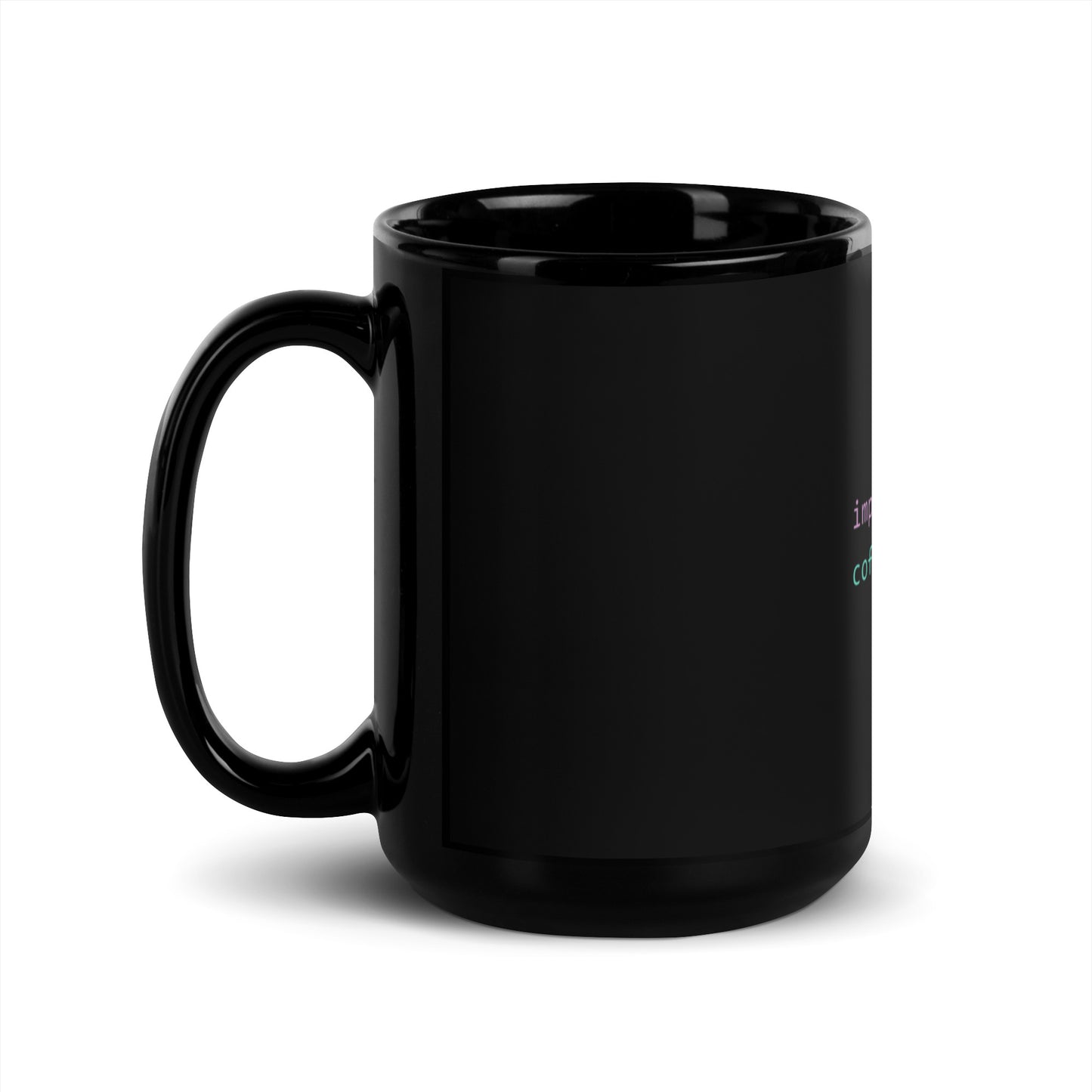 Python Code VS Code Style Black Mug