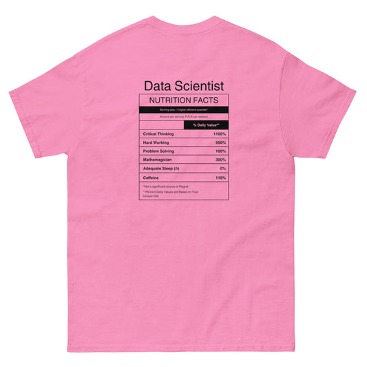 "Data Scientist Nutrition Facts" T-Shirt