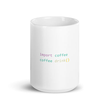 Python Code VS Code Style White Mug