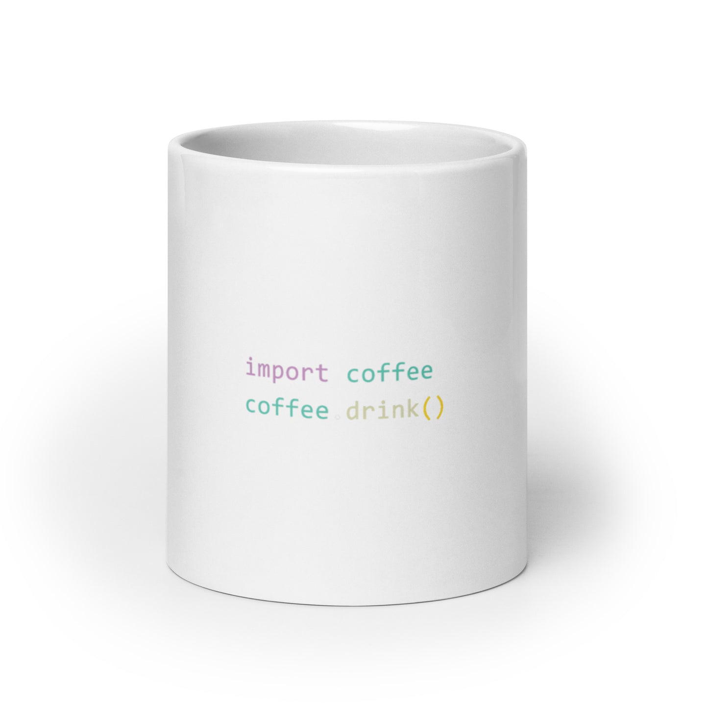 Python Code VS Code Style White Mug